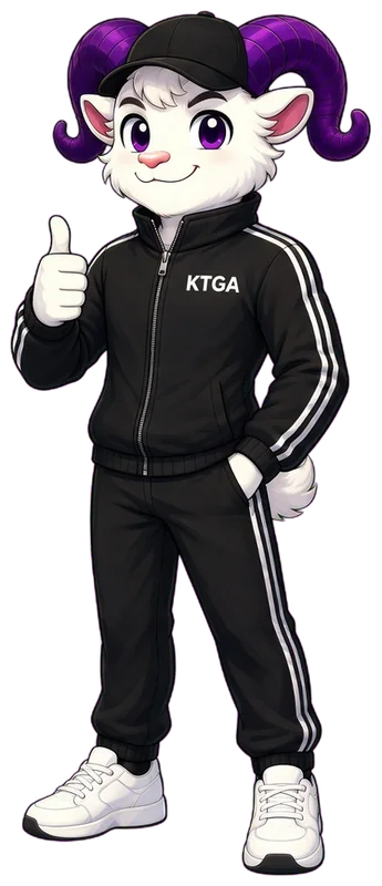 KTGA ram mascot giving a thumbs up